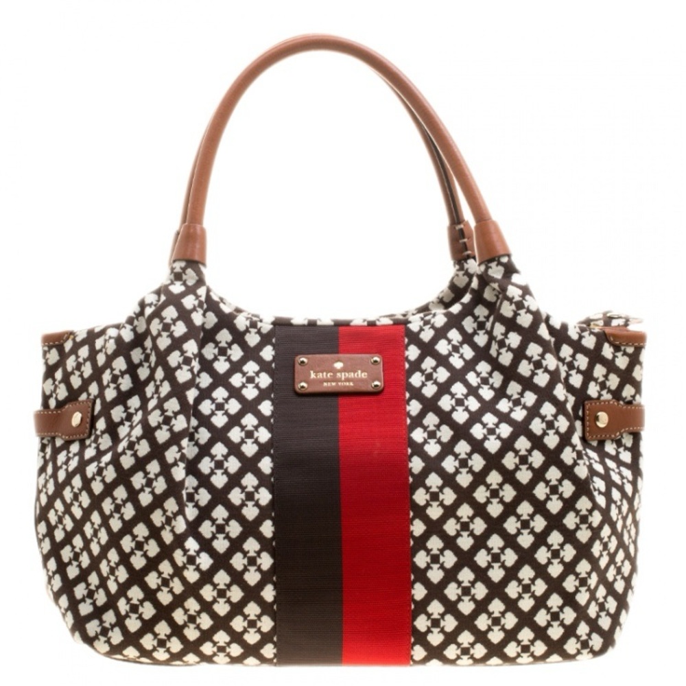 Kate Spade Stevie Canvas and Leather Classic Handbag